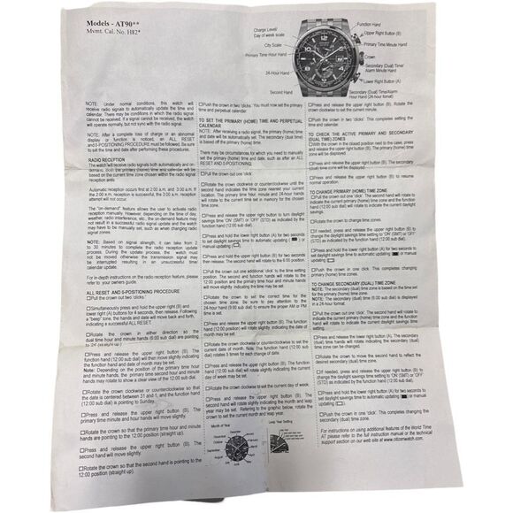 Citizen World Time A-T Eco-Drive Movement Caliber H820 Limited Edition Watch - Picture 12 of 14